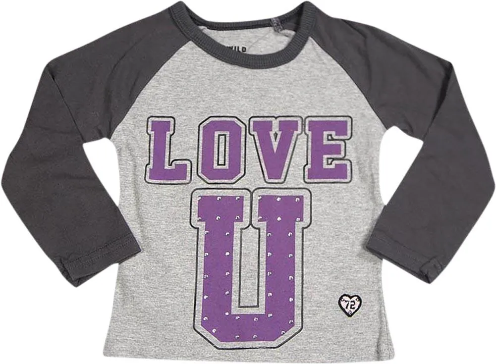 Wild Mango Girls Varsity Raglan Tee