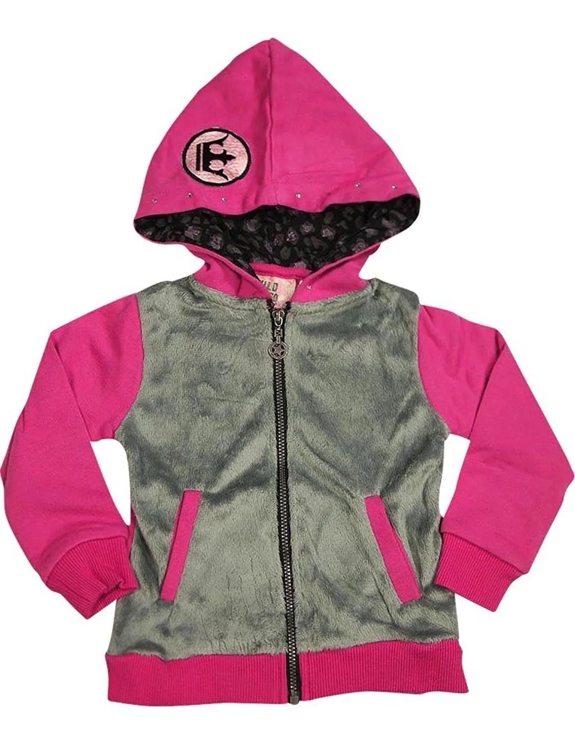 Wild Mango - Little Girls Punk Princess Zip-up Hoody Jacket