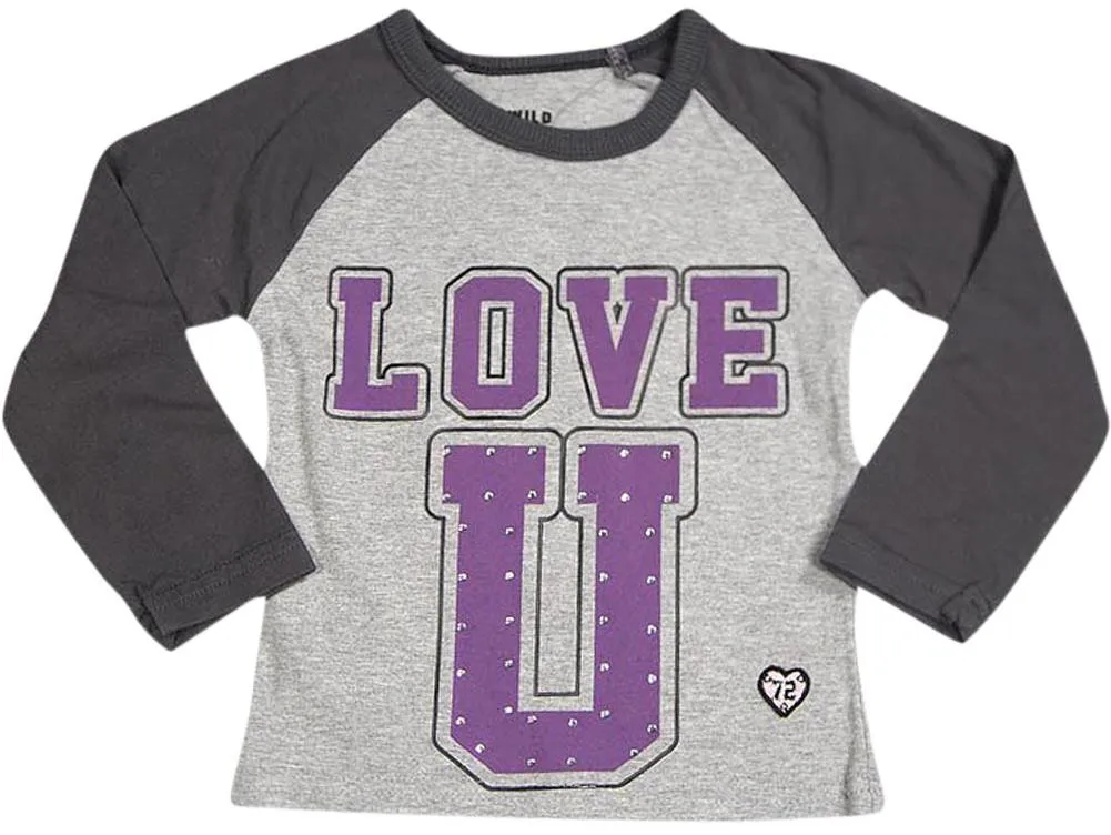 Wild Mango Toddler and Girls Long Sleeve Cotton Raglan T-Shirt Tee Shirt Top, 32110