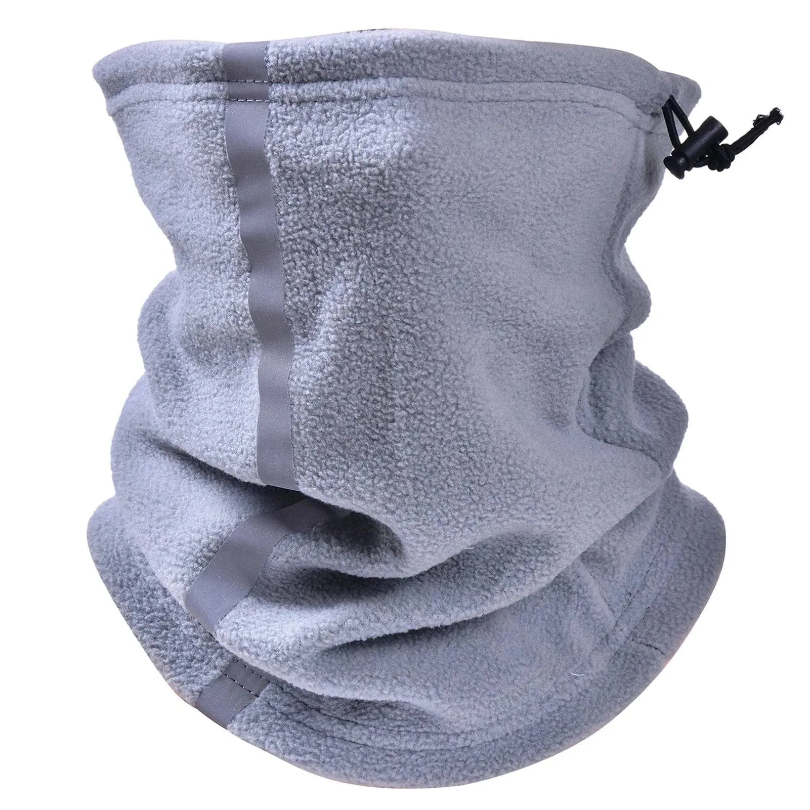 Women Men Outdoor Sport Scarf Adjustable Fleece Neck Gaiter Warmer Ski Mask Reflective Safety Face Cover Hat Winter Warm