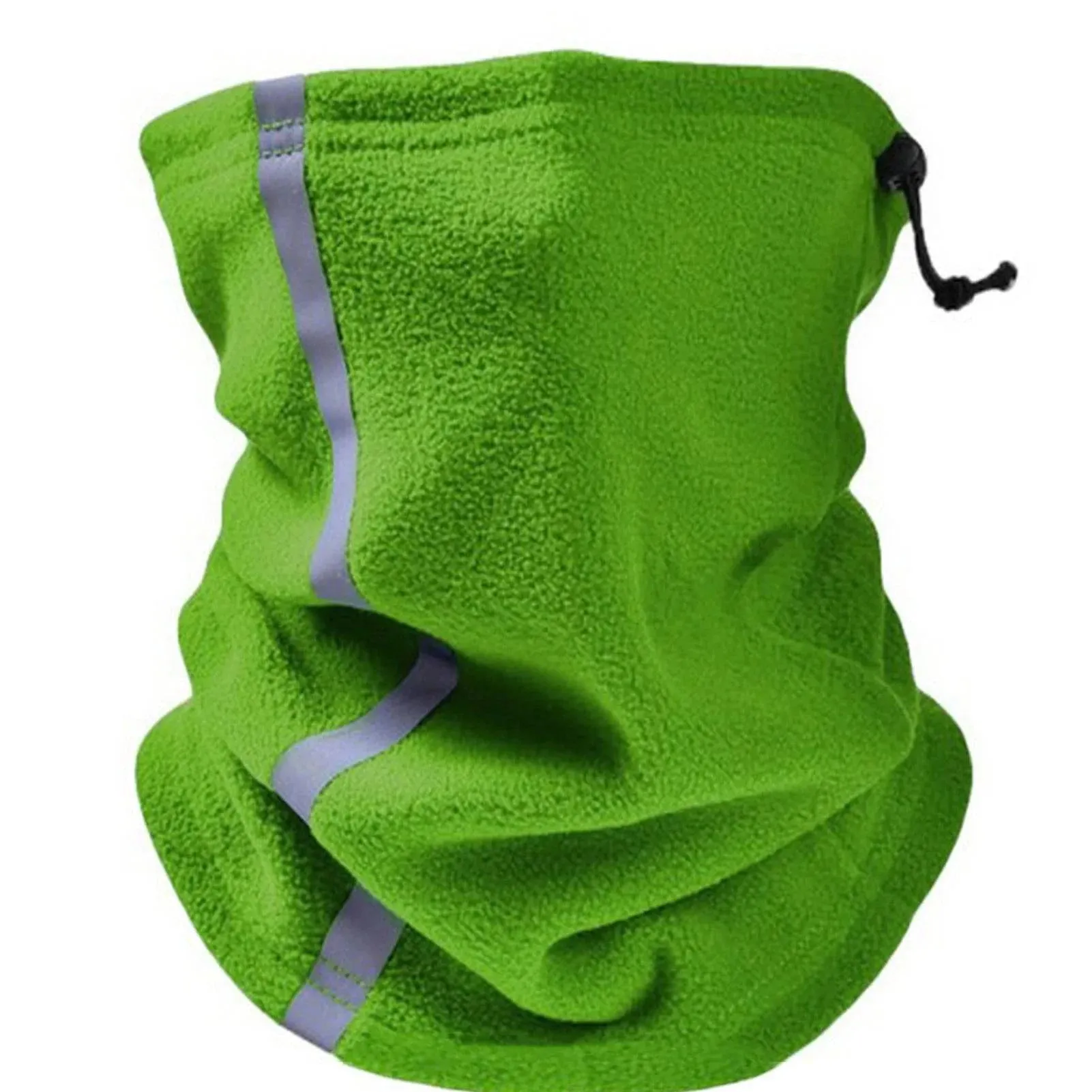 Women Men Outdoor Sport Scarf Adjustable Fleece Neck Gaiter Warmer Ski Mask Reflective Safety Face Cover Hat Winter Warm