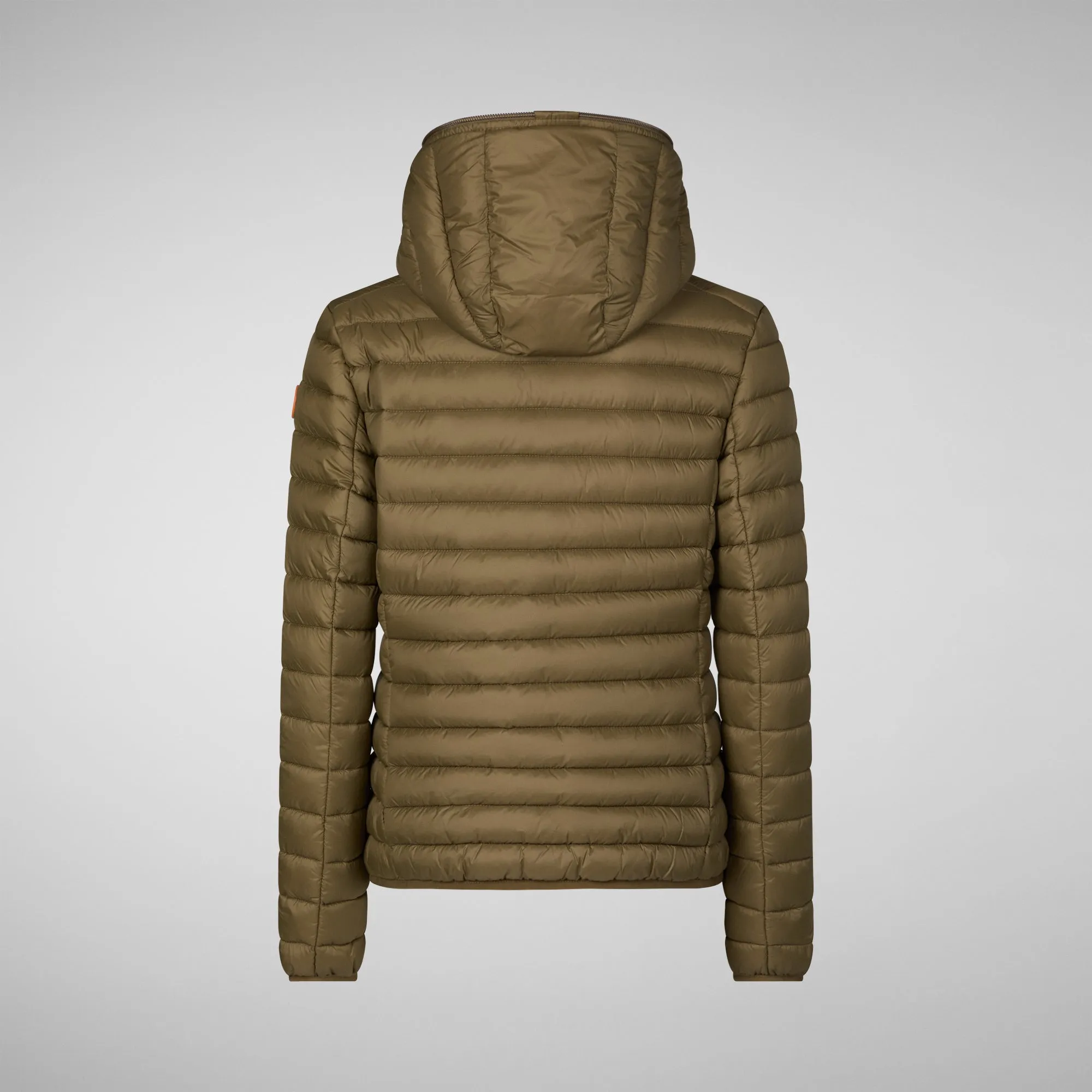 Women's Daisy Hooded Puffer Jacket in Husk Green