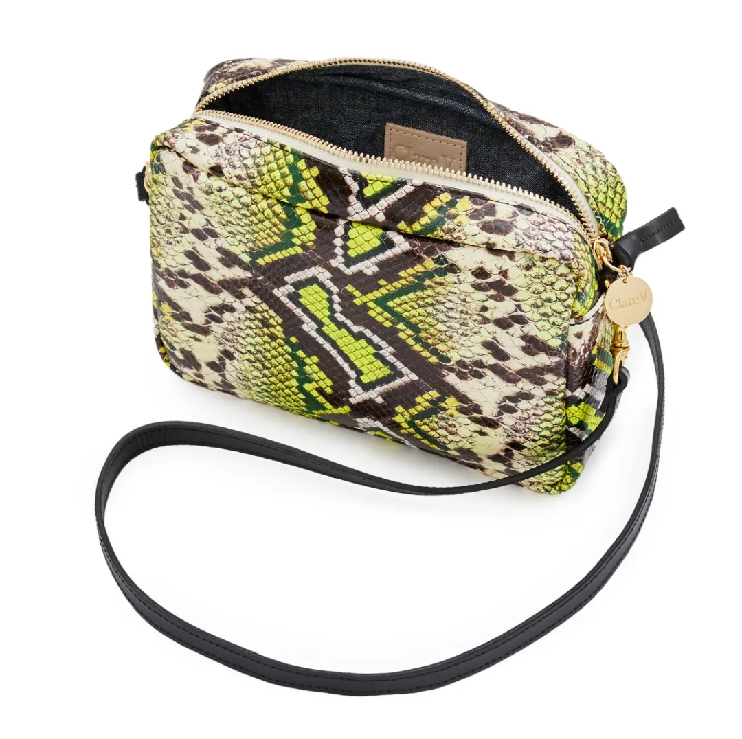 Yellow Riviera Faux Snake Crossbody