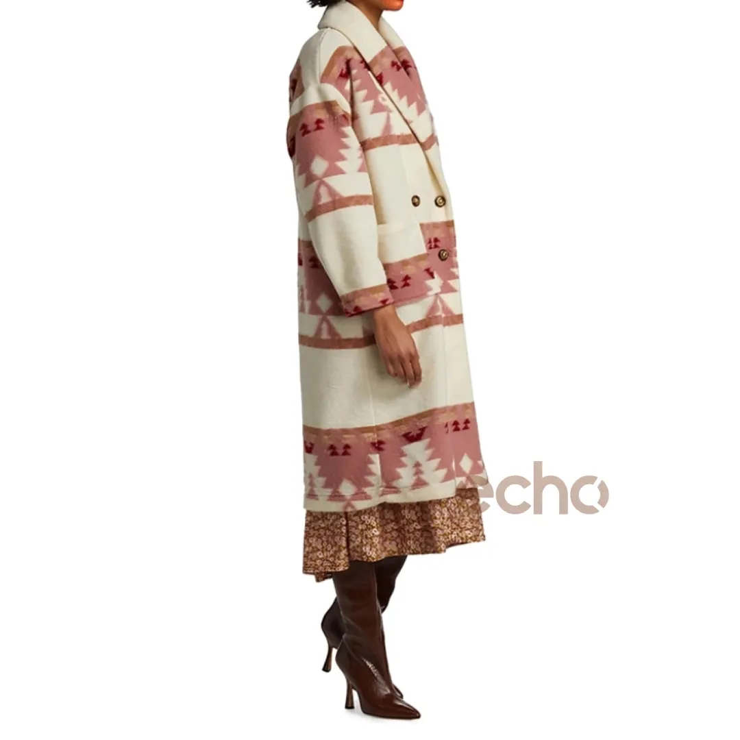 Yellowstone Beth Dutton Pink Printed Coat