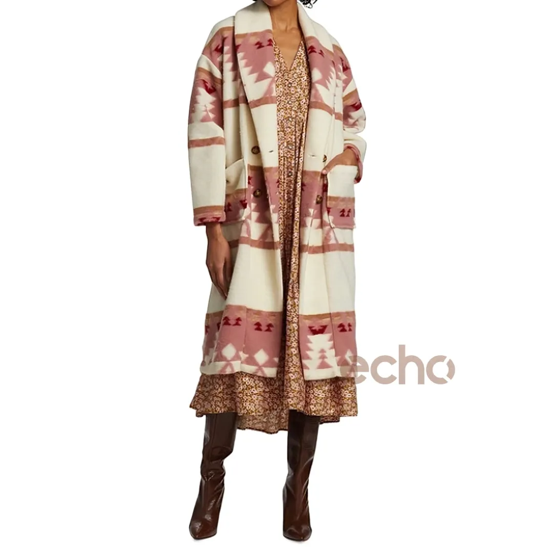 Yellowstone Beth Dutton Pink Printed Coat